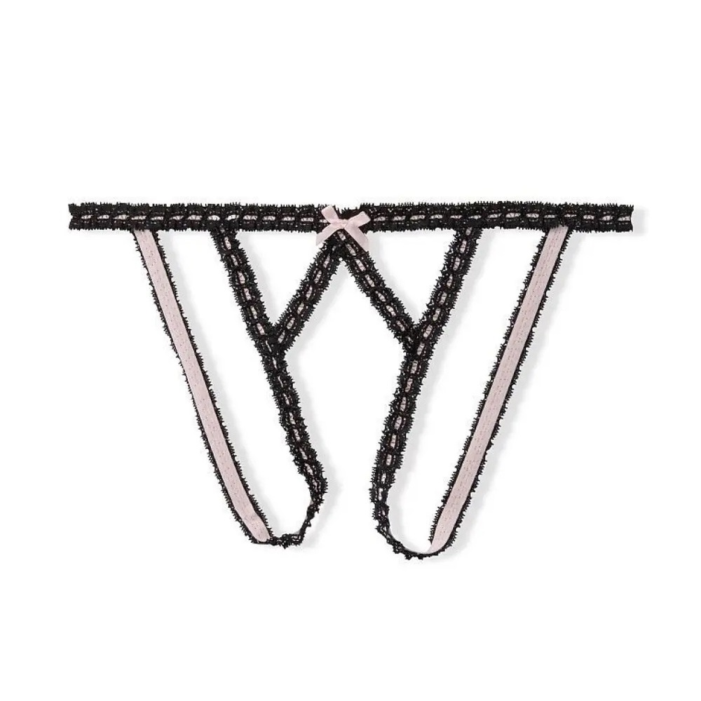 Victoria’s Secret - Dream Angels Lace Cheeky/Cheekini Crotchless Panty